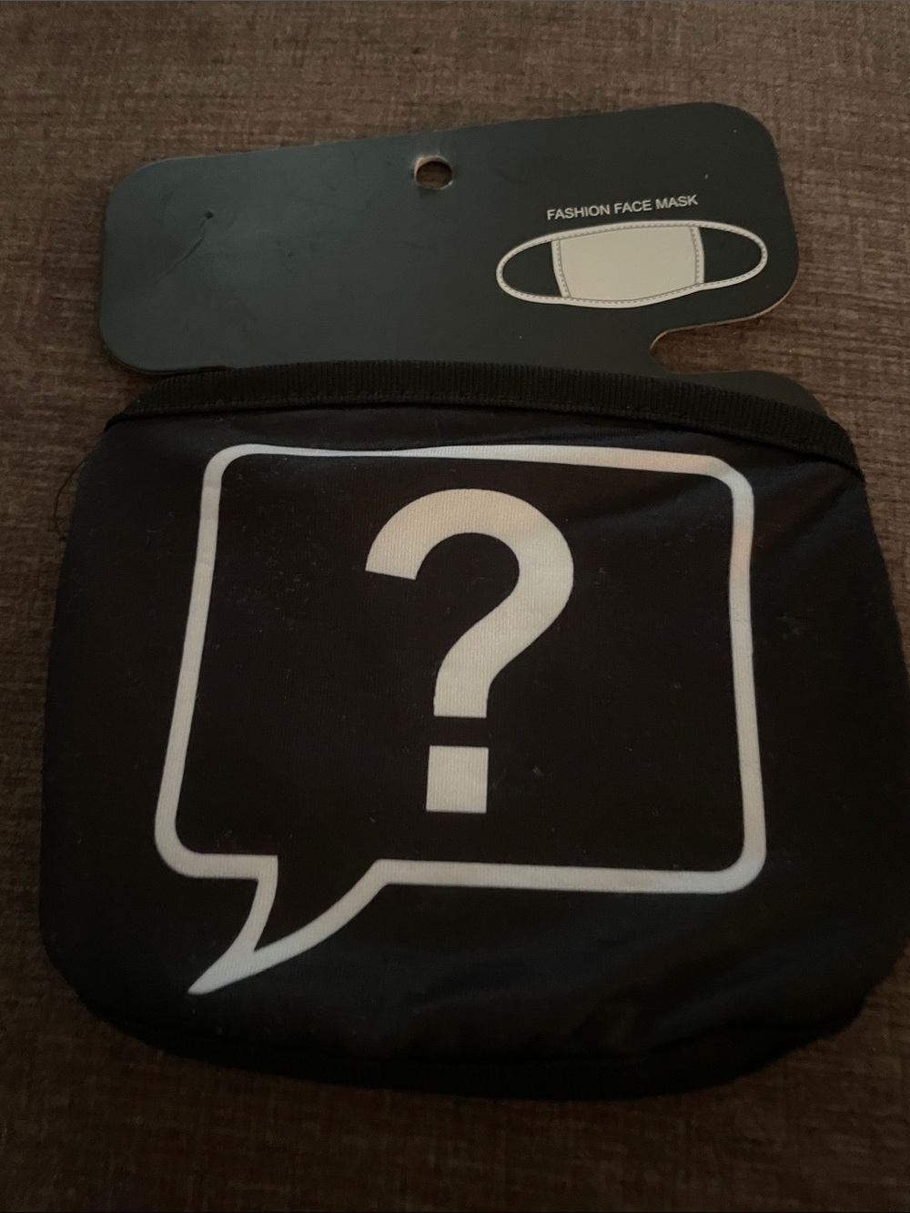 Bioworld Black Face Mask Holder Pouch with White Lining